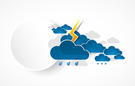 Bad weather background. sky with clouds and lightningsのイラスト素材