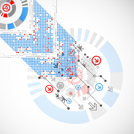 Abstract blue technology business background. Vectorのイラスト素材