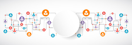 Network concept.  Social media. Vectorのイラスト素材