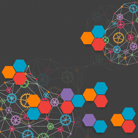 Abstract technology template background. Vectorのイラスト素材