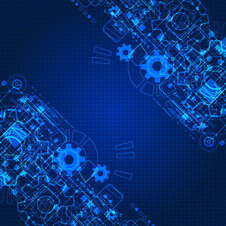 Abstract engineering future technology background. Vectorのイラスト素材
