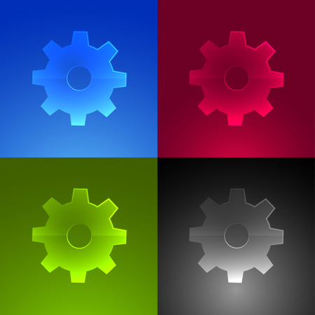 Set of cogwheel web icons Vectorのイラスト素材