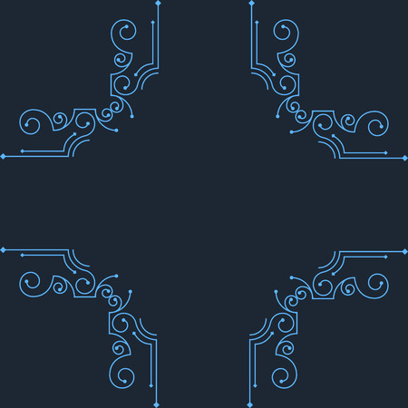 Vector vintage decorative frames. Retro designのイラスト素材