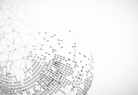Abstract communication technology light design background. Vectorのイラスト素材