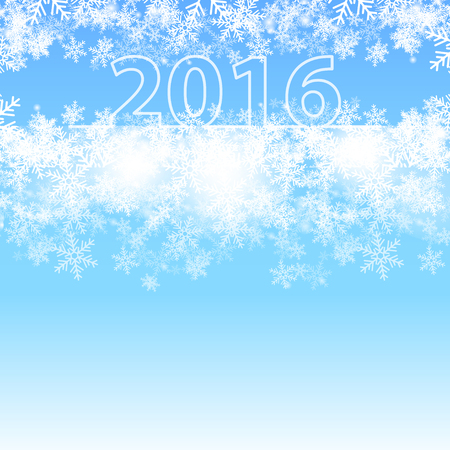 Abstract blue Christmas background with white snowflakesのイラスト素材