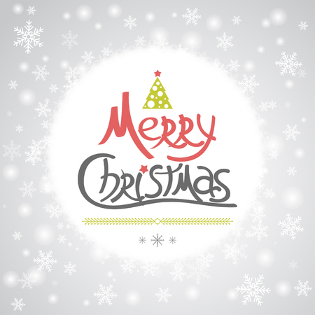 Christmas greeting card. Holiday vector illustrationのイラスト素材