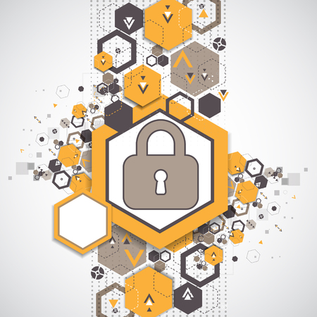 Concept of structure of the digital protection. Vectorのイラスト素材