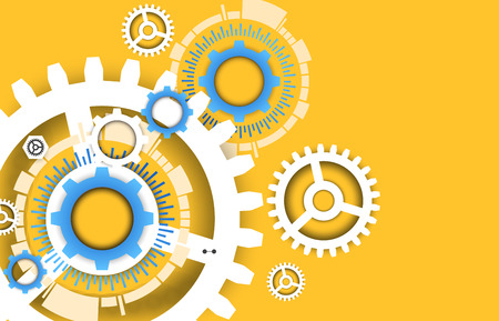 Abstract technology gears background.  Futuristic style. Vector illustrationのイラスト素材