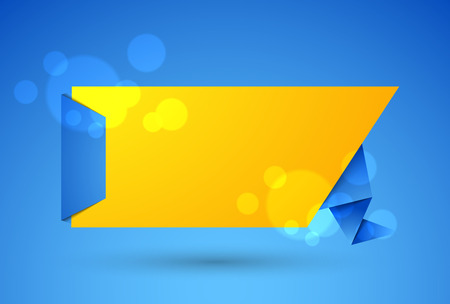 Abstract origami speech bubble. Vector abstract background.のイラスト素材