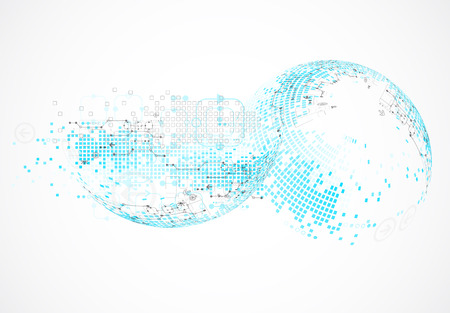 Abstract blue technology business background. Vector illustrationのイラスト素材