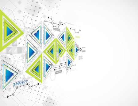 Abstract technology triangle background. Vectorのイラスト素材