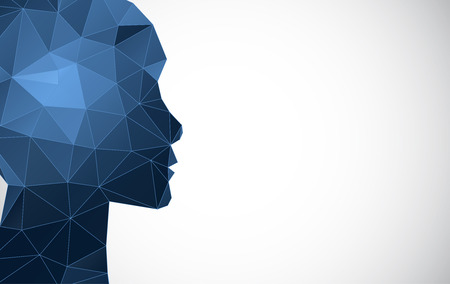 Creative concept background with triangular grid. Vector science illustrationのイラスト素材