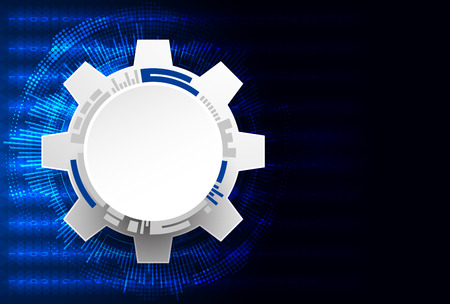 Abstract technology background. Cogwheels theme. Vector illustrationのイラスト素材