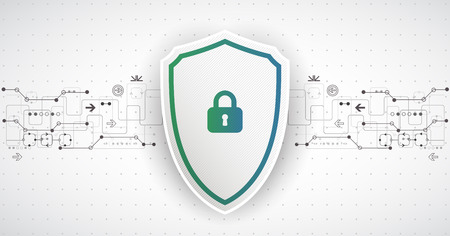 Protection background. Technology security, encode and decrypt, techno scheme, vector illustrationのイラスト素材