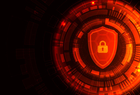 Protection concept of digital and technological. Protect mechanism, system privacy, vector illustrationのイラスト素材