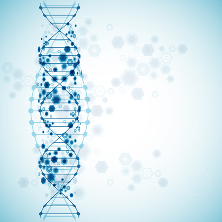 Science template, wallpaper or with a DNA molecules. illustrationのイラスト素材
