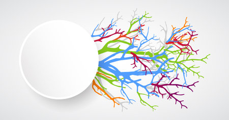 Abstract colorful tree. Vector background.のイラスト素材