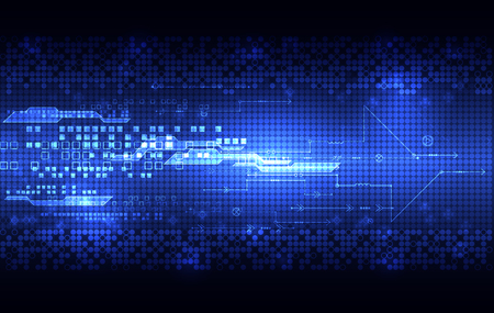 Abstract blue digital communication technology background. Vector illustrationのイラスト素材