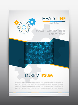 Brochure design template. Cover presentation background. Vector illustration.のイラスト素材
