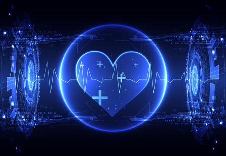 Abstract medical background. Cardiogram theme.のイラスト素材