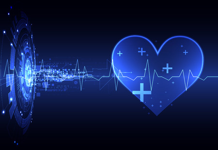 Abstract medical background. Cardiogram theme.のイラスト素材