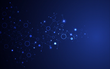 Science template, wallpaper or banner with a DNA molecules. Vector illustration.のイラスト素材