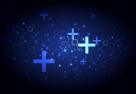 Science template, wallpaper or banner with a DNA molecules. Vector illustration.のイラスト素材