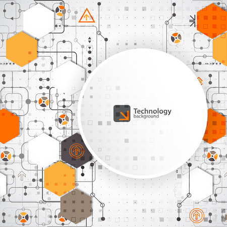 Vector illustration, hi-tech digital technology and engineering, digital technology concept.のイラスト素材