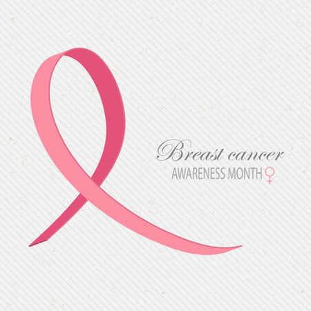 Breast cancer awareness background. Pink ribbon illustration.のイラスト素材