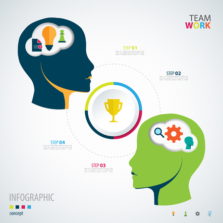 Infographic teamwork.  Business concept. Vectorのイラスト素材