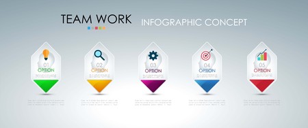Info graphic teamwork. Business concept. Vector illustration.のイラスト素材