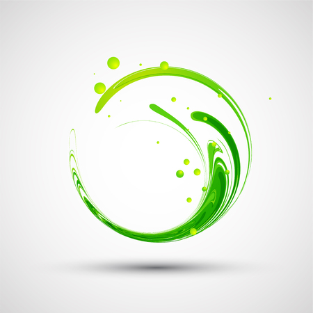 Abstract green wave. Vectorのイラスト素材