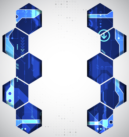 Abstract digital communication technology. Vector illustrationのイラスト素材
