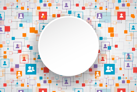 Social media vector background. Network concept.のイラスト素材