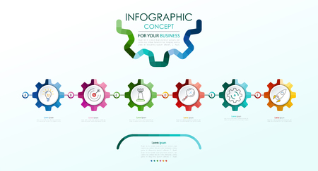Vector infographic template. Business concept with options.Vector illustration.のイラスト素材