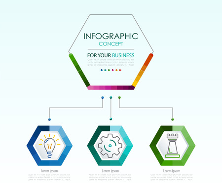 Vector infographic template. Business concept with options.Vector illustration.のイラスト素材