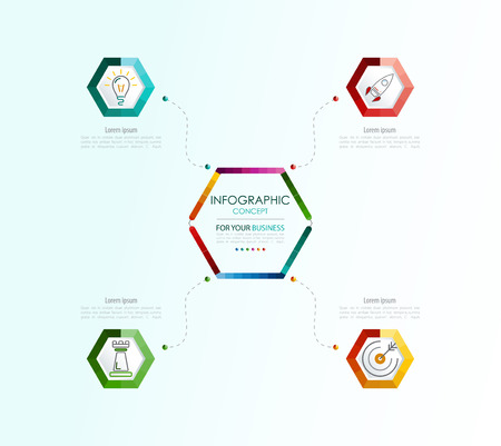 Vector infographic template. Business concept with options.Vector illustration.のイラスト素材