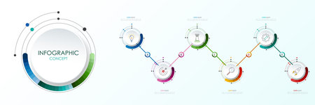 Vector infographic template. Business concept with options.Vector illustration.のイラスト素材