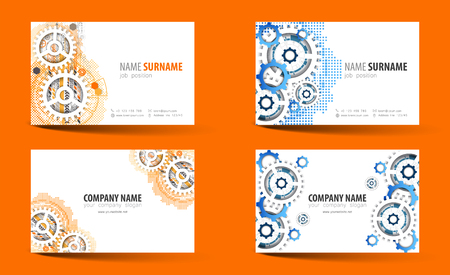 Creative double-sided business card template. Vectorのイラスト素材