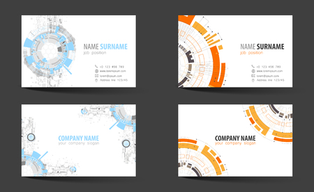 Creative double-sided business card template. Vectorのイラスト素材