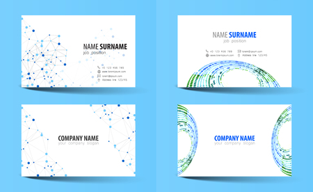 Creative double-sided business card template. Vectorのイラスト素材