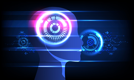 Artificial intelligence concept. Technology background.のイラスト素材