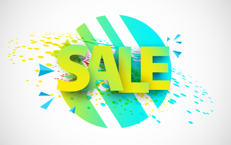 Sale banner template design for your business. Vector illustration.のイラスト素材