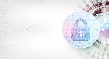 Protection concept. Protect mechanism, system privacy. Vector illustrationのイラスト素材