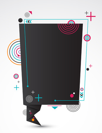 Minimal geometric shapes composition. Abstract origami vector background.のイラスト素材