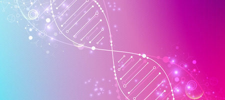 Bright scientific background. A creative idea for your business concept. DNA style.のイラスト素材