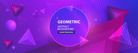 Abstract colorful geometric background. Vector illustrationのイラスト素材