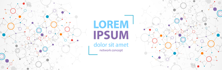 Abstract polygonal vector background with connecting dots and lines. Explode geometric shapes.のイラスト素材