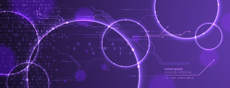 Technology background. Big data concept. Binary computer code. Vector illustration.のイラスト素材