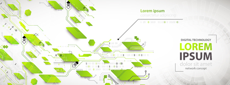 Vector illustration, Hi-tech digital technology and engineering themeのイラスト素材
